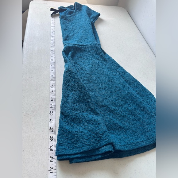 Aeropostale teal cap sleeves fit & flare dress Small - Picture 3 of 7